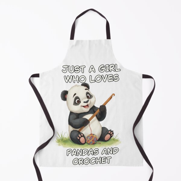 Item preview, Just A Girl Who Loves Pandas And Crochet Craft designed and sold by LazyBearStudio..
