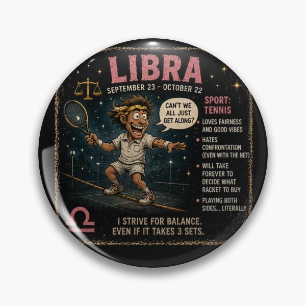 Item preview, Libra zodiac sports shirt designed and sold by TheThriftyBrit.