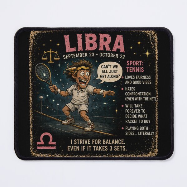 Item preview, Libra zodiac sports shirt designed and sold by TheThriftyBrit.