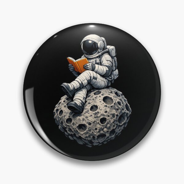 Item preview, Astronaut Reading a Book on a Meteor Premium Space Illustration designed and sold by builtforyou.