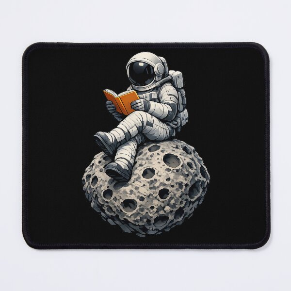 Item preview, Astronaut Reading a Book on a Meteor Premium Space Illustration designed and sold by builtforyou.