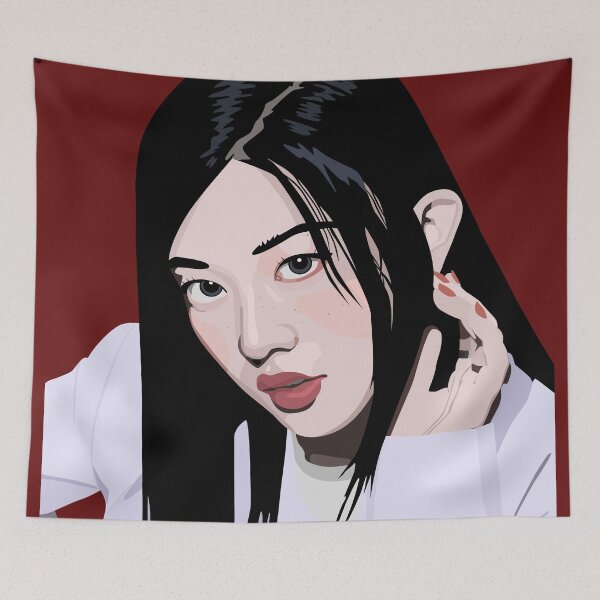 Item preview, Minju Illit in a stunning digital art vector portrait designed and sold by Aome22.