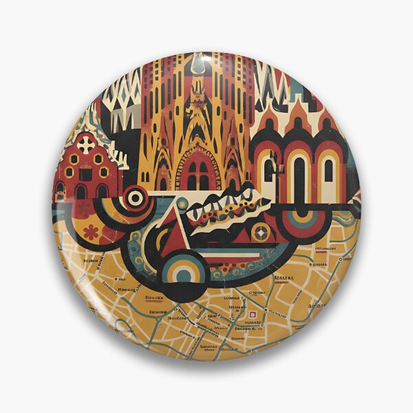 Item preview, Barcelona Spain 1950s Vintage Travel Tourism designed and sold by TravelersGems.