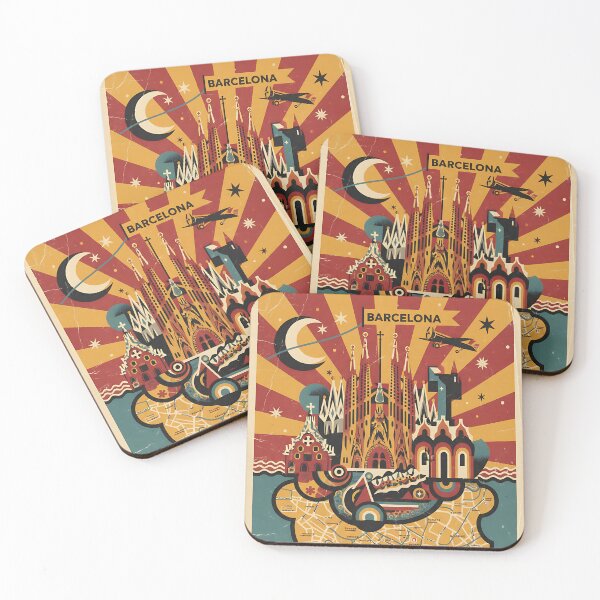 Item preview, Barcelona Spain 1950s Vintage Travel Tourism designed and sold by TravelersGems.