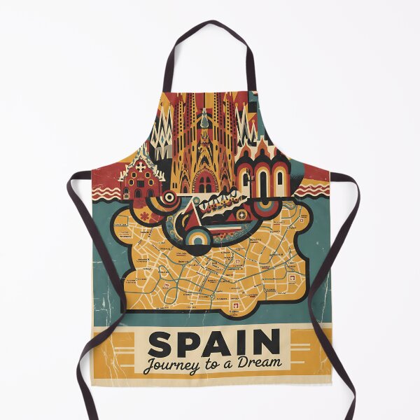 Item preview, Barcelona Spain 1950s Vintage Travel Tourism designed and sold by TravelersGems.