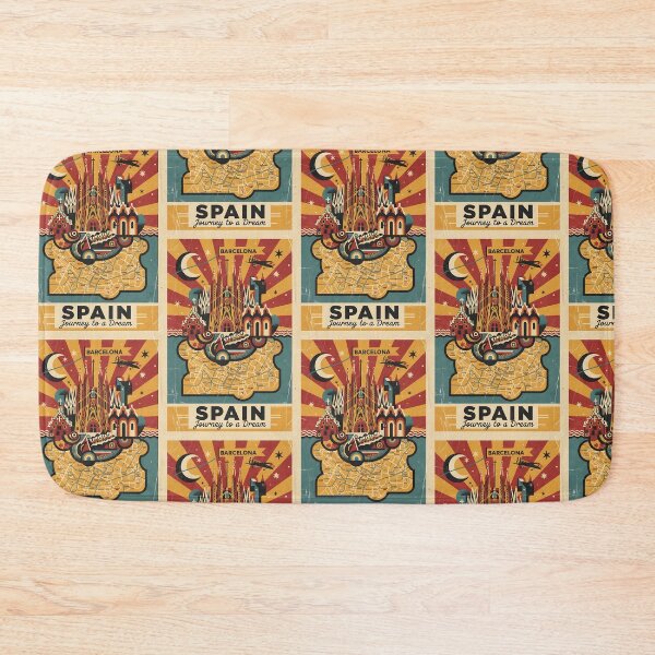 Item preview, Barcelona Spain 1950s Vintage Travel Tourism designed and sold by TravelersGems.