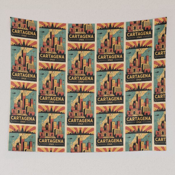 Item preview, Cartagena Spain 1950s Vintage Travel Tourism designed and sold by TravelersGems.