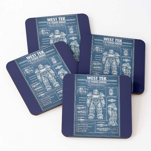 Item preview, Fallout T-51 Power Armor Blueprint | West Tek Military Schematic Design designed and sold by RockyLambda.