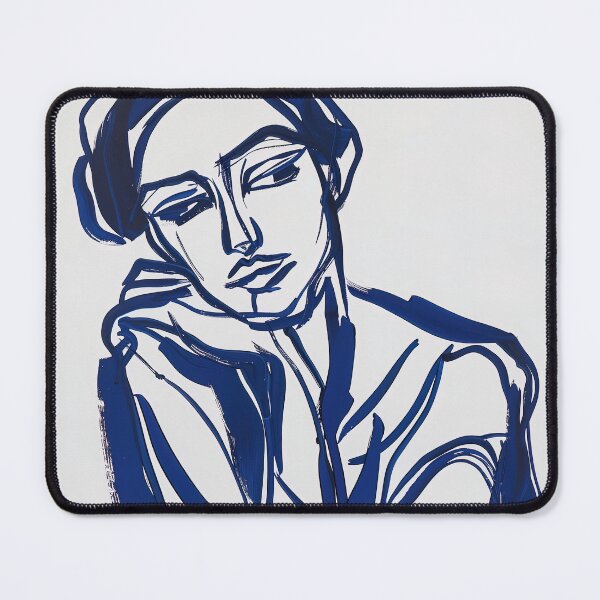 Item preview, Bulgarian woman - Blue Abstract Art designed and sold by shadow-bloom.