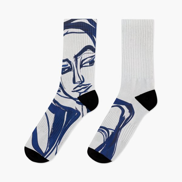 Item preview, Bulgarian woman - Blue Abstract Art designed and sold by shadow-bloom.