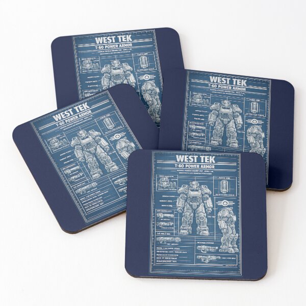 Item preview, Fallout T-60 Power Armor Blueprint | West Tek Military Schematic Design designed and sold by RockyLambda.