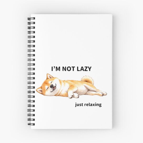 Item preview, I' m not lazy- Cute Relaxing Shiba Inu designed and sold by MattariShibaInu.