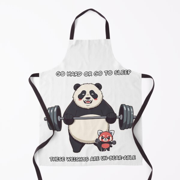 Item preview, Go Hard Or Go To Sleep Unbearable Weights Gym Panda designed and sold by LazyBearStudio..