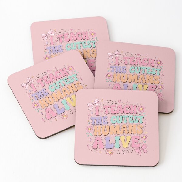 Item preview, I Teach the Cutest Humans Alive Pastel Teacher Appreciation designed and sold by bosamji.