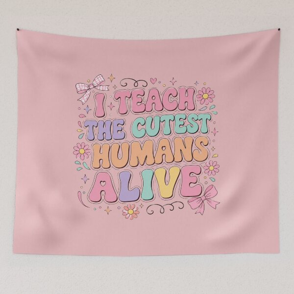 Item preview, I Teach the Cutest Humans Alive Pastel Teacher Appreciation designed and sold by bosamji.