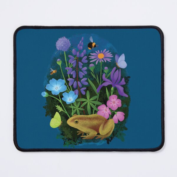 Item preview, Wildflowers, Purple, Blue and Pink with Frog and Butterflies designed and sold by K. Reinholds Design.