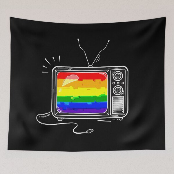 Item preview, Pride Flag Retro TV - Rainbow/LGBTQ+ designed and sold by heysoleilart.