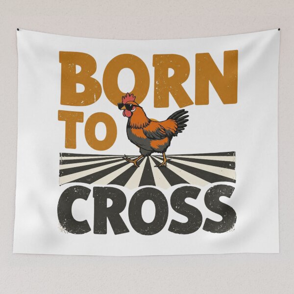 Item preview, Born to Cross Funny Rooster Design  designed and sold by The Sandy Design Store.