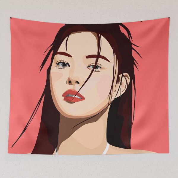 Item preview, Yunah Illit in a stunning digital art vector portrait designed and sold by Aome22.