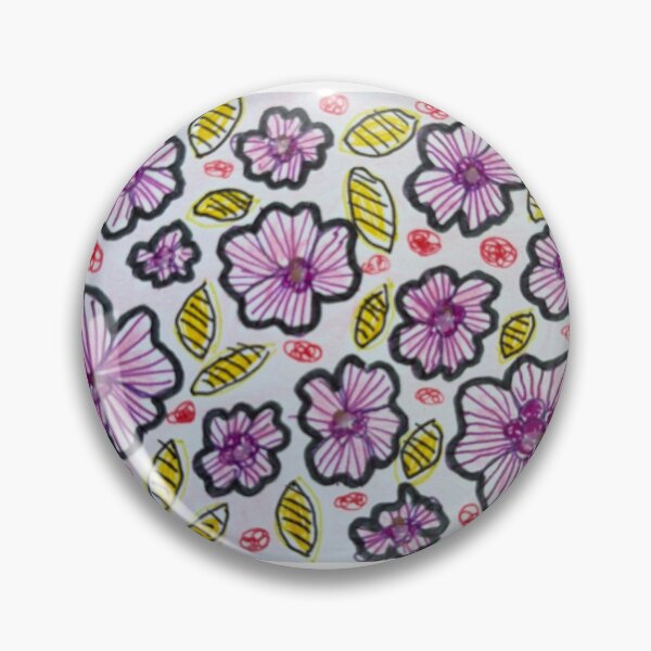 Item preview, Whimsical Purple Flowers Pattern | Hand Drawn Floral Doodle Art designed and sold by M1234s.
