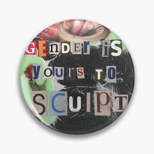 Item preview, Your Gender Is Yours To Sculpt transgender collage zine page designed and sold by zinesbyscout.