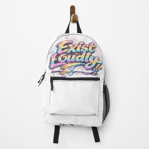 Item preview, Exist Loudly LGBTQ Pride Design | Queer Empowerment Rainbow Typography designed and sold by ArtByTripti.