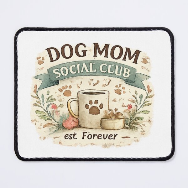 Item preview, Dog Mom Social Club Vintage Dog Mom Shirt designed and sold by PoojaArtLab.