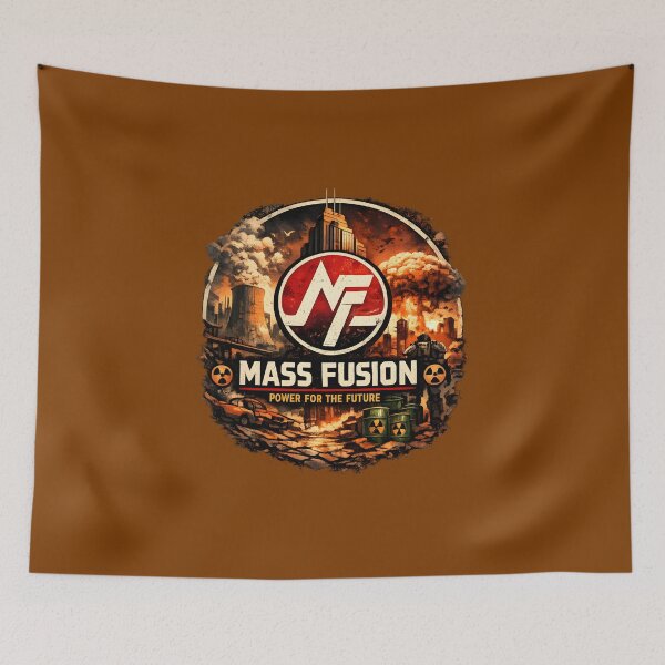 Item preview, Mass Fusion Fallout Poster | Retro Nuclear Energy Corporation Design | Wasteland Power Company Art designed and sold by RockyLambda.