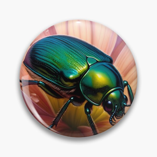 Item preview, June Bug on a Dahlia  designed and sold by TinCatOutPost.