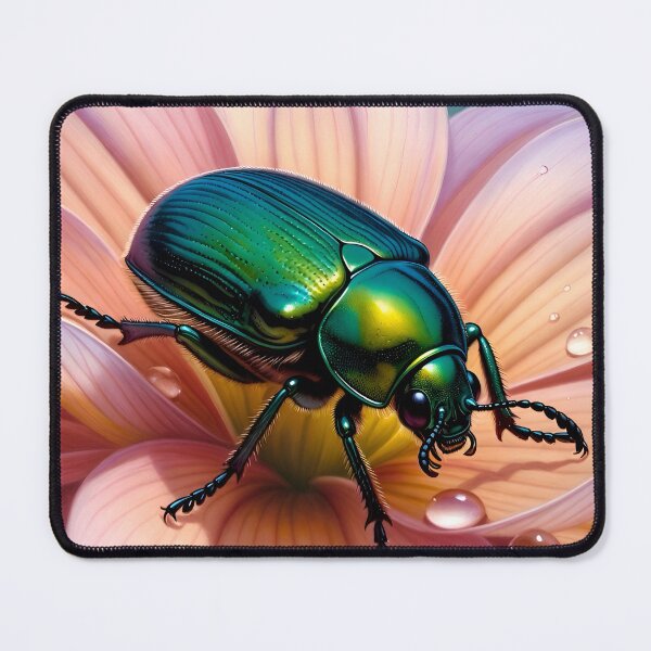 Item preview, June Bug on a Dahlia  designed and sold by TinCatOutPost.