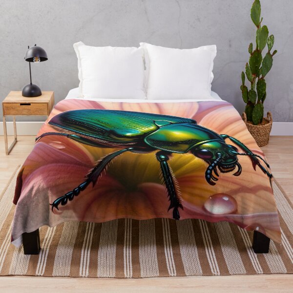 Item preview, June Bug on a Dahlia  designed and sold by TinCatOutPost.