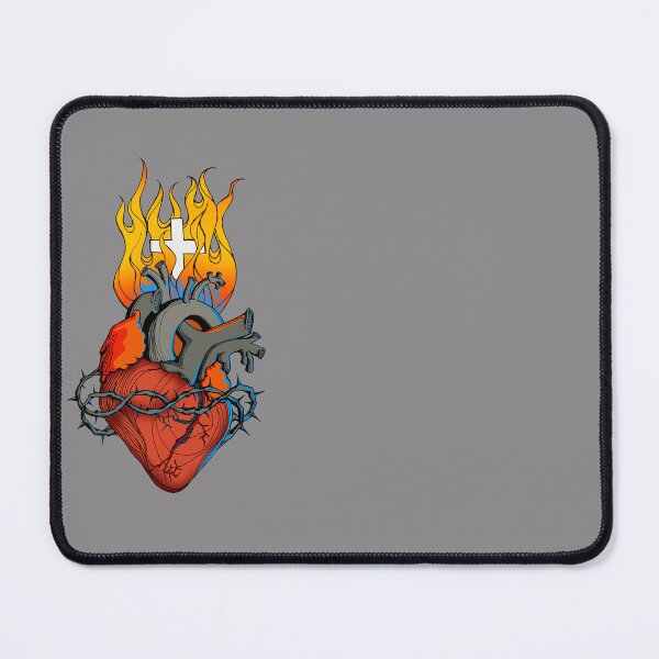 Item preview, Anatomical heart in flames designed and sold by HolaStudio.
