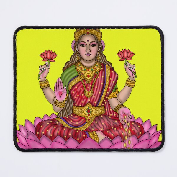 Item preview, Goddess Lakshmi Artwork | Sacred Hindu Divine Mother Digital Illustration designed and sold by Harshit_Digital_Arts.