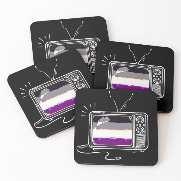Item preview, Pride Flag Retro TV - Ace/Asexual designed and sold by heysoleilart.