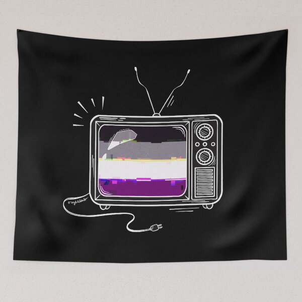 Item preview, Pride Flag Retro TV - Ace/Asexual designed and sold by heysoleilart.