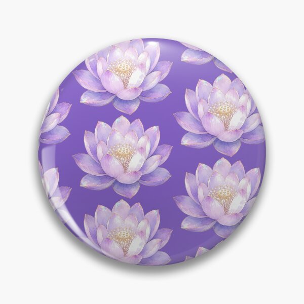 Item preview, Korean Lavender Lotus Watercolor Gold Line Art designed and sold by lita-lilith.