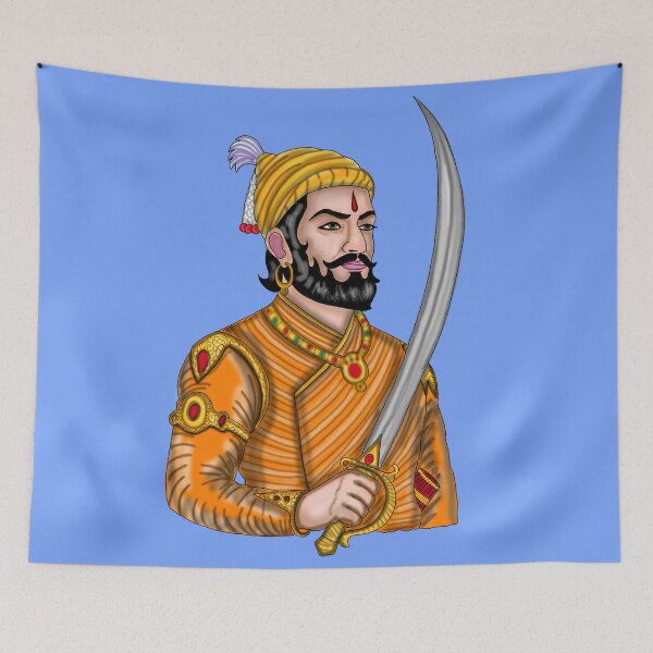 Item preview, Chhatrapati Shivaji Maharaj Artwork | Legendary Maratha Warrior Digital Illustration designed and sold by Harshit_Digital_Arts.