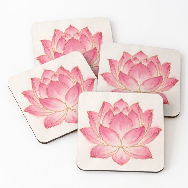 Artikelvorschau, Koreanische Tanghwa-Rosa-Lotus-Aquarell auf Hanji-Papier entworfen und verkauft von lita-lilith.