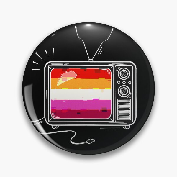 Item preview, Pride Flag Retro TV - Lesbian designed and sold by heysoleilart.