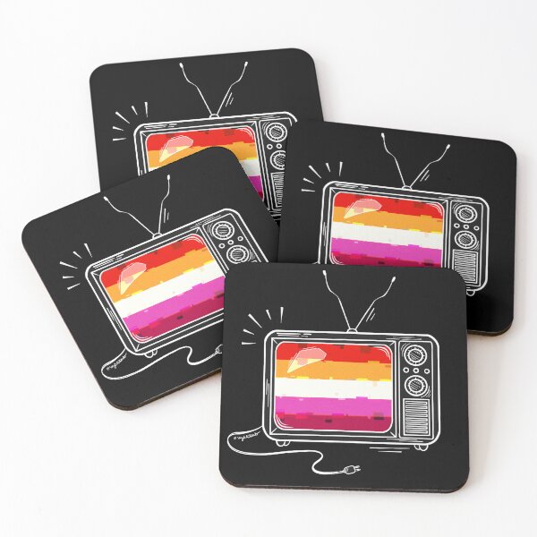 Item preview, Pride Flag Retro TV - Lesbian designed and sold by heysoleilart.