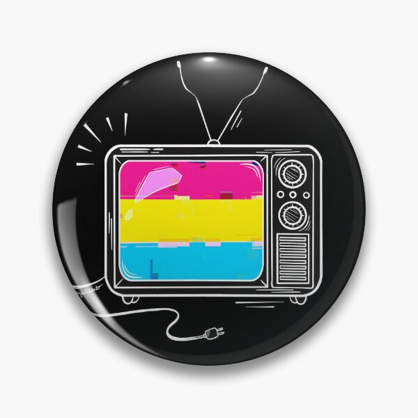 Item preview, Pride Flag Retro TV - Pansexual designed and sold by heysoleilart.