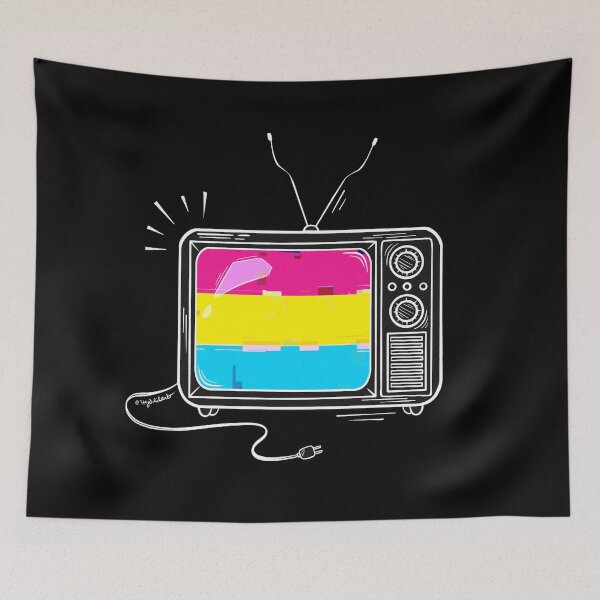 Item preview, Pride Flag Retro TV - Pansexual designed and sold by heysoleilart.