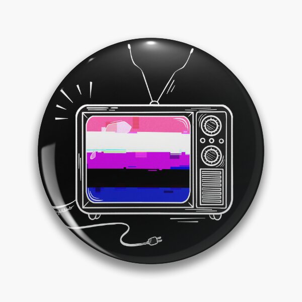 Item preview, Pride Flag Retro TV - Genderfluid designed and sold by heysoleilart.