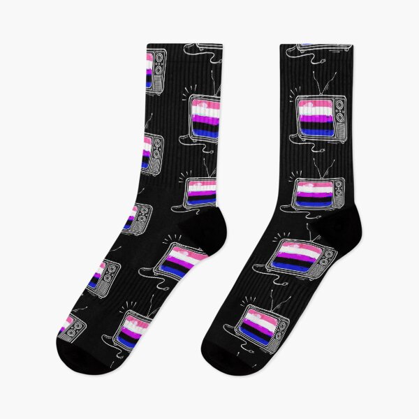 Item preview, Pride Flag Retro TV - Genderfluid designed and sold by heysoleilart.