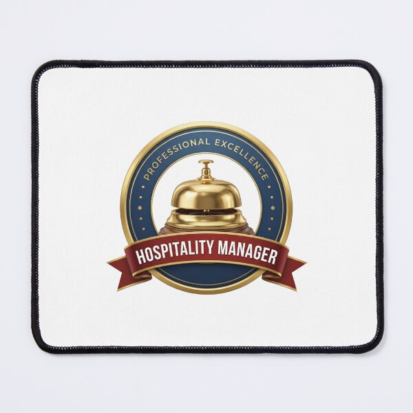 Item preview, Classic Golden Desk Bell Hospitality Manager Emblem designed and sold by DuckOddity.