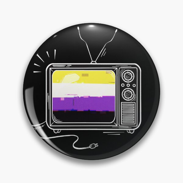 Item preview, Pride Flag Retro TV - Nonbinary designed and sold by heysoleilart.