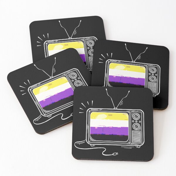Item preview, Pride Flag Retro TV - Nonbinary designed and sold by heysoleilart.