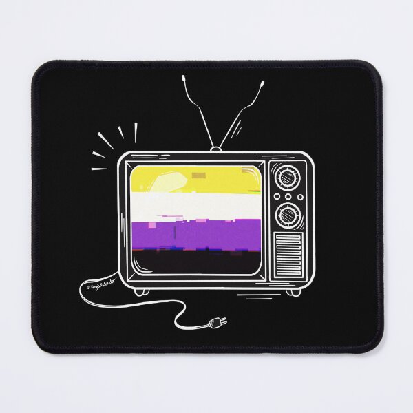 Item preview, Pride Flag Retro TV - Nonbinary designed and sold by heysoleilart.