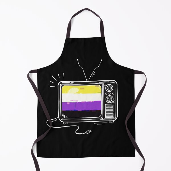 Item preview, Pride Flag Retro TV - Nonbinary designed and sold by heysoleilart.