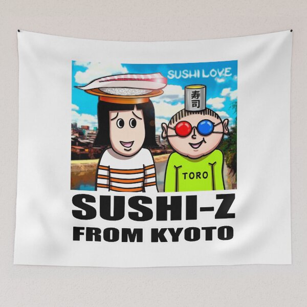 Item preview, Sushi-Z: Quirky Kyoto Foodie Vibes Retro Japanese Pop Art designed and sold by Surreal Characters & Cute Pups.